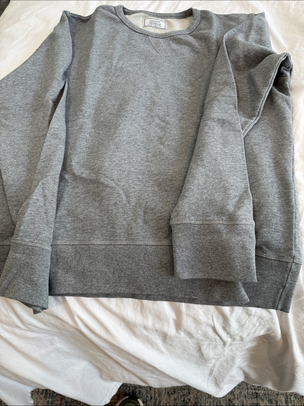 Officine Generale Gray Crewneck Sweater